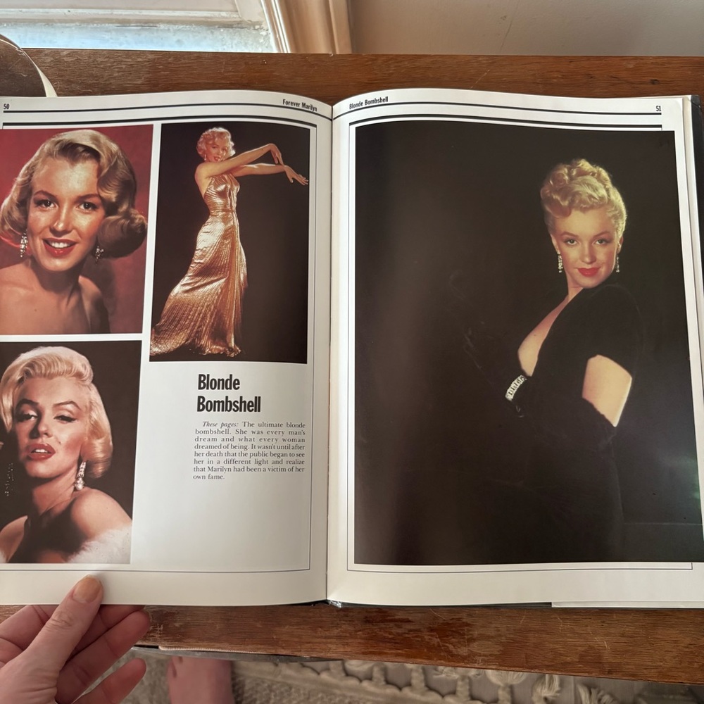 🏡Marilyn Monroe Black & Pink Hardcover Coffee Table Book - Picture 6 of 7